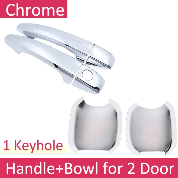 Handle Bowl 2 Door Для Citroen C4 MK2 C4L 2011~ хромированные дверные ручки крышки наклейки на автомобиль отделка Набор 2012 2013 - Название цвета: Handle Bowl 2 Door