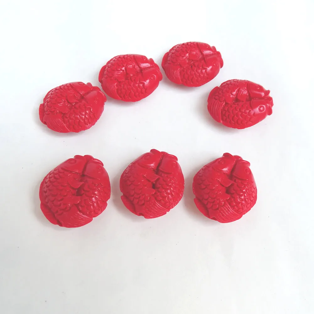 Бусины с двумя рыбками для молитвы буддийские материалы изготовления ювелирных