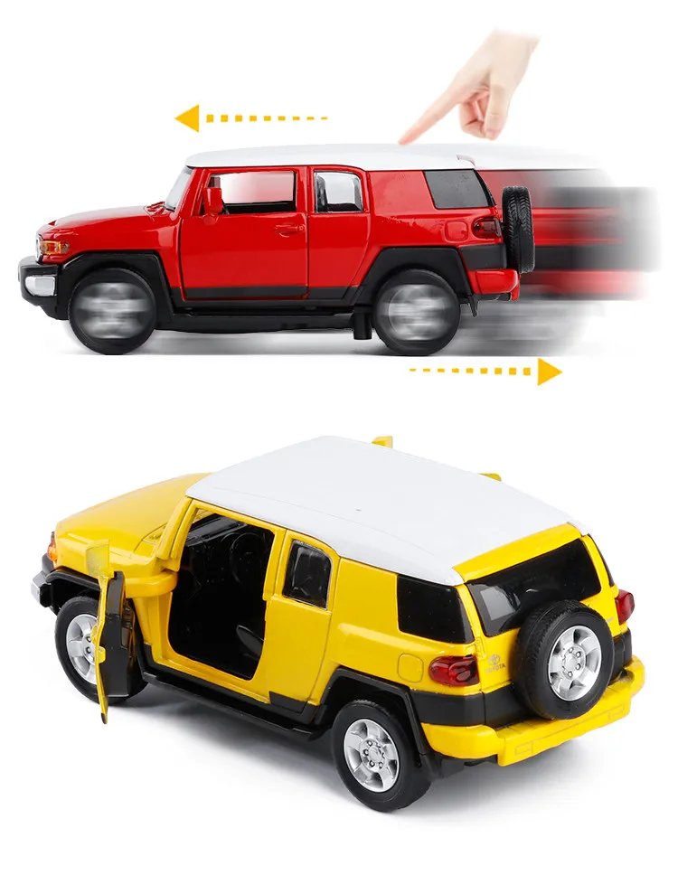 Высокое качество 1:32 Toyota FJ CRUISER модель SUV, Изысканный детский звук и свет игрушка с инерционным механизмом внедорожные модели
