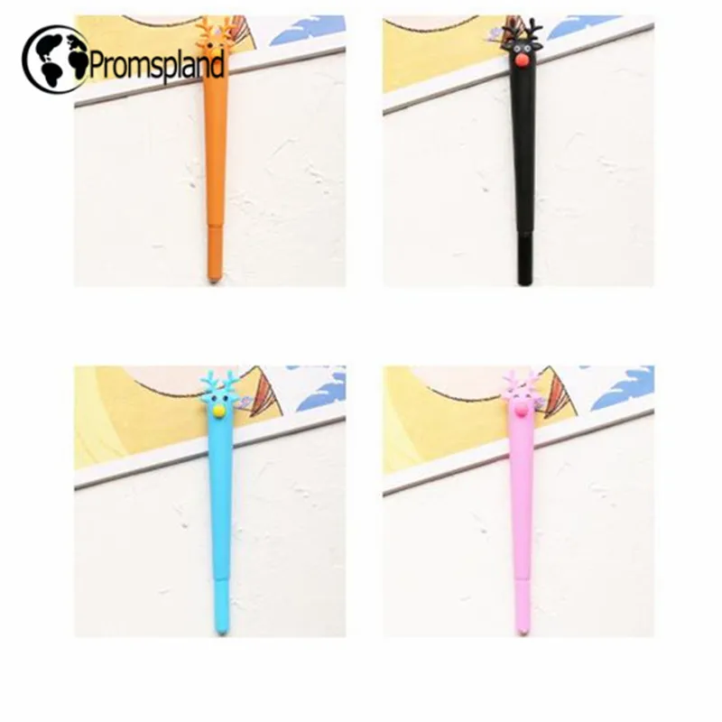 100PCS Pere David's Deer Gel Pen Animals Gels Office School Supplies Students Girls Gifts 0.5mm Stationery Canetas 15.5cm | Канцтовары