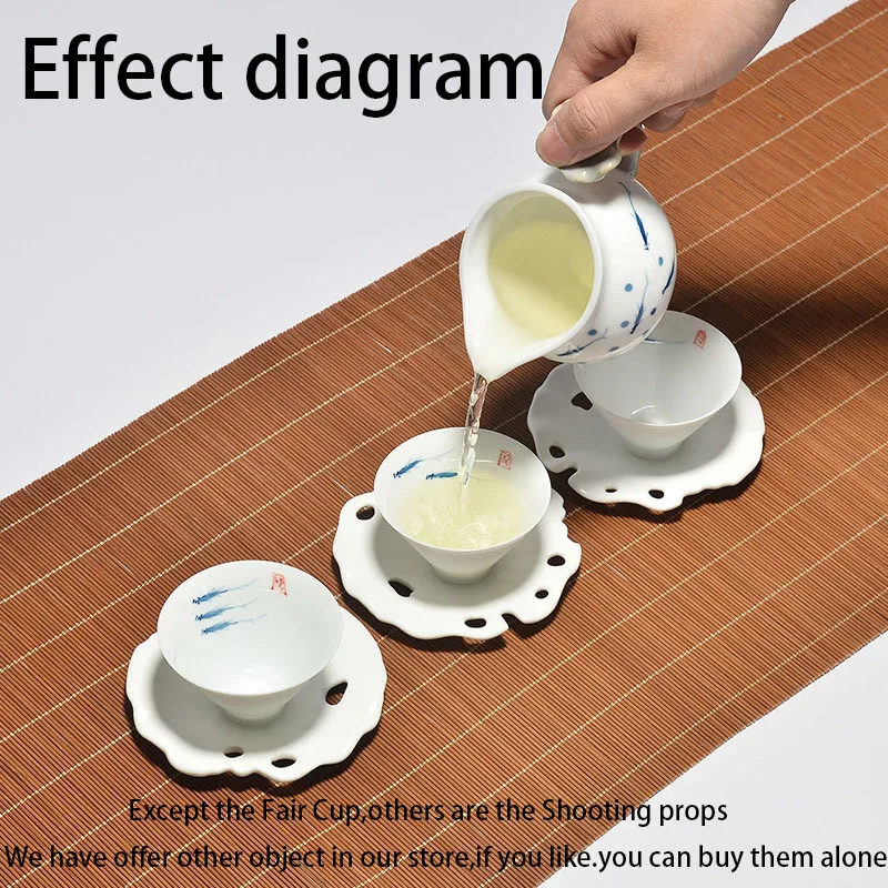 Керамика Цзиндэчжэнь расписанный вручную Карп под глазурью Lotus Handgrip фарфоровый