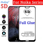 2 шт. закаленное стекло для Nokia 9 7,1 6,1 8,1 X7 X6 X5 3,1 5,1 для Nokia 7 Plus 8 3 6 5 2018 5D 9D полная клейкая защита экрана