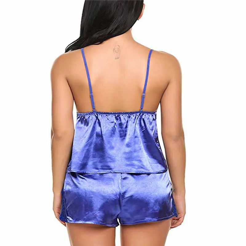 2 шт женские Эротические комплекты атласное нижнее белье боди ночная рубашка