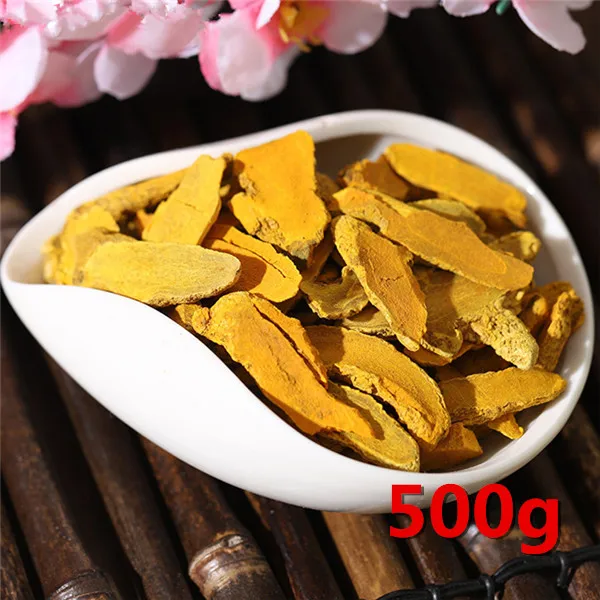 500g Сушеная куркума корень нарезанный Oganic пищевой травы - Цвет: 500g