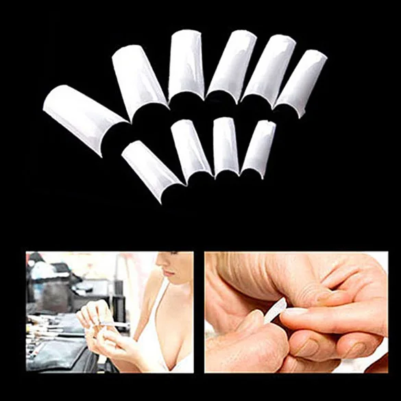 

500 French Acrylic False Artificial Nail Art Tips Wh F