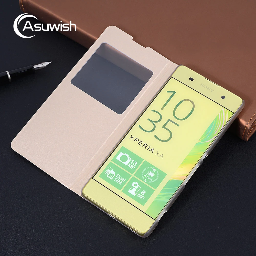 Кожаный чехол книжка для Sony Xperia XA XperiaXA SonyXA F3111 F3113 F3115 Dual F3112 F3116 телефона с