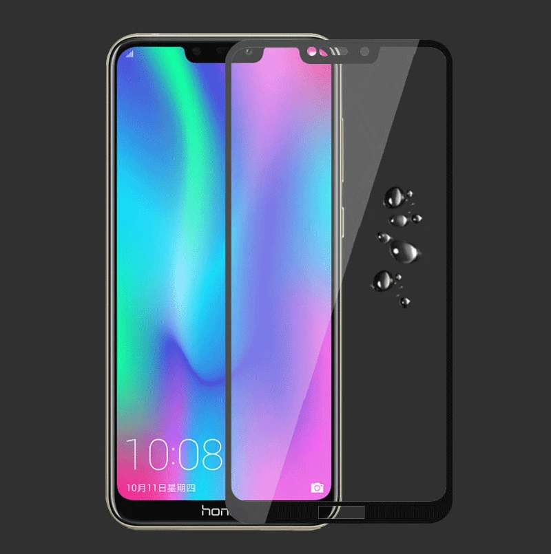 Закаленное стекло для Huawei Honor 8C оригинальное полное покрытие Защита экрана huawei