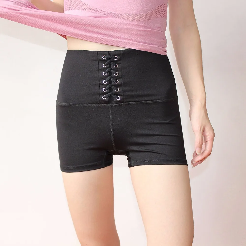 CHRLEISURE шорты с высокой талией Женские однотонные Фитнес Одежда спортивные