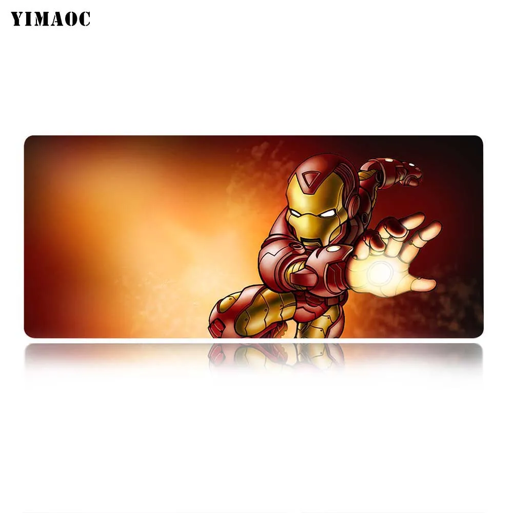 MP5 30x80cm YIMAOC Marvel Железный человек арт коврик для мыши 30x80 см компьютерная коврик для мыши Противоскользящий натуральный резиновый игровой коврик для мыши - Цвет: MP5 30x80cm