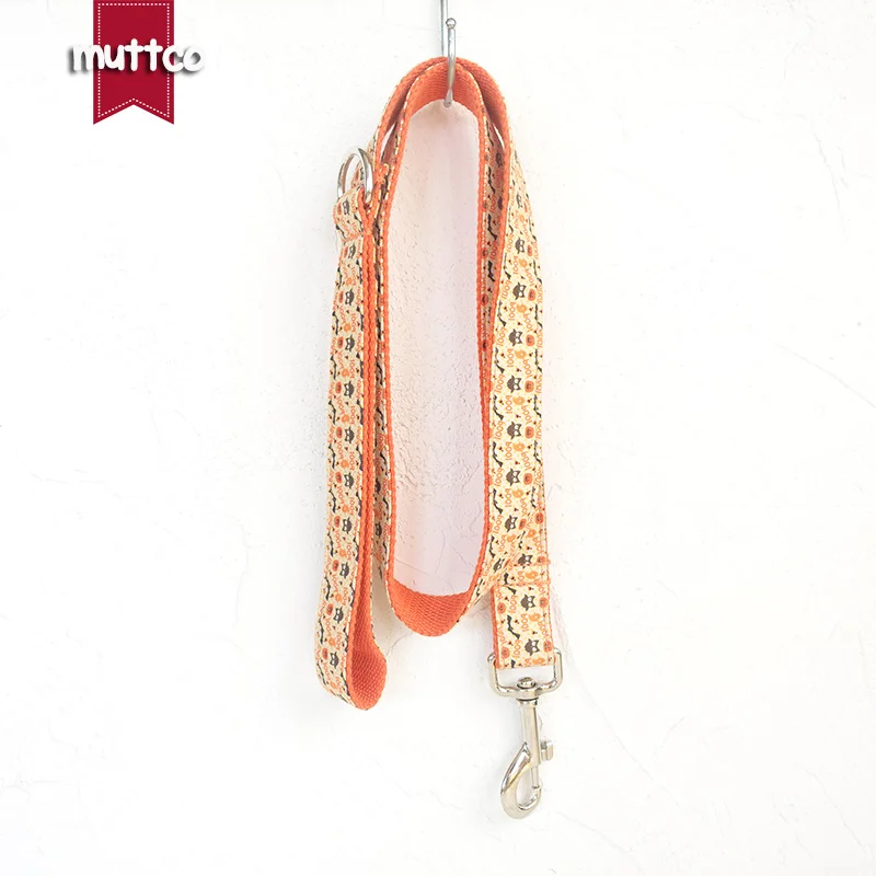 Ошейник для собак MUTTCO галстук-бабочка животных Мягкий регулируемый поводок с