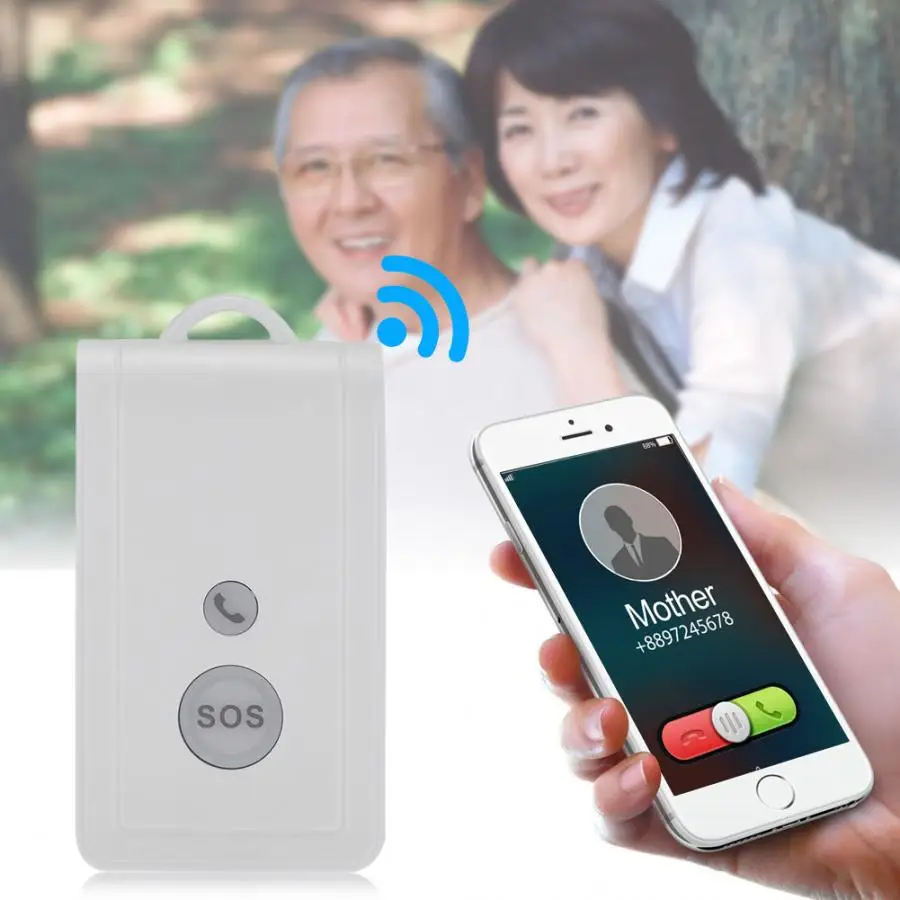 Портативная GSM sim-карта SOS аварийная система сигнализации вызова с ремешком для пожилых людей от GriLBS локатор аварийное устройство вызова