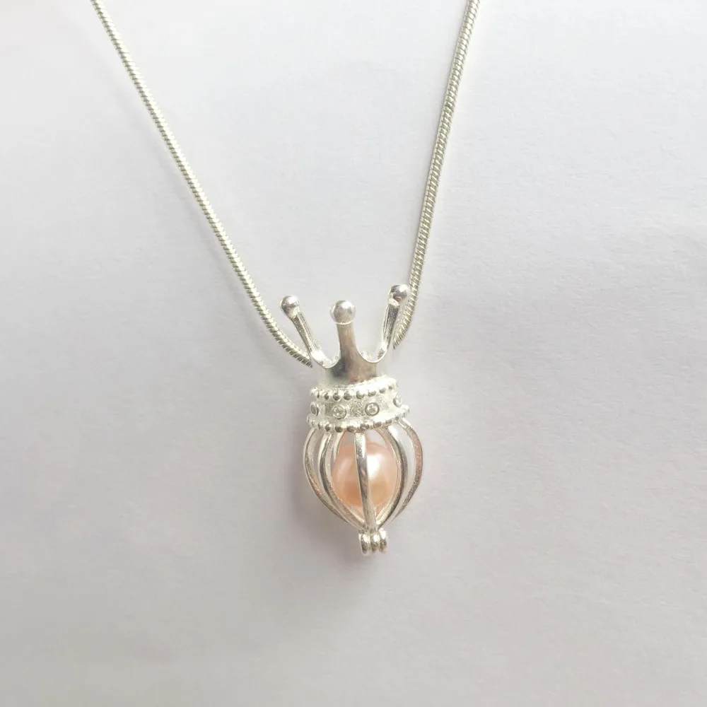 S925 серебро инкрустация камни корона с медальоном в форме сердца Корона