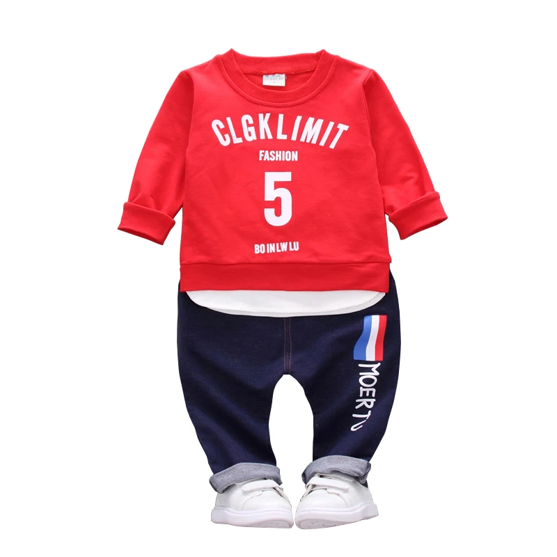 Новое поступление комплект детской одежды с длинным рукавом Толстовки Джинсы