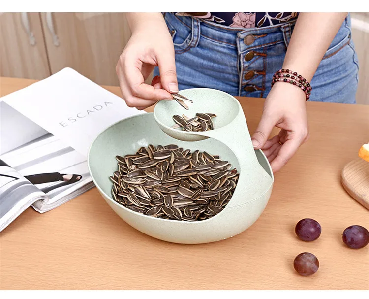MeyJig креативные двухслойные многофункциональный корзина для фруктов ящик для хранения закусок тарелка для конфет Салатница мусорные контейнеры Органайзер