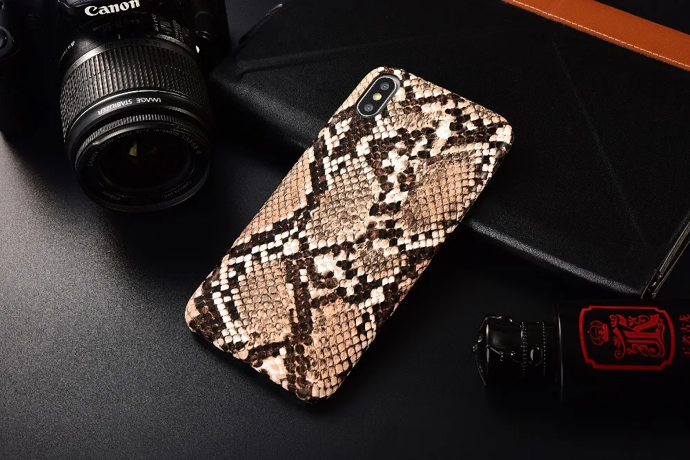 Роскошный чехол для телефона для iPhone 11 Pro 7 8 6 6s Plus X змеиная кожа текстура мягкий чехол s для iPhone XR XS Max кожаная сумка Coque