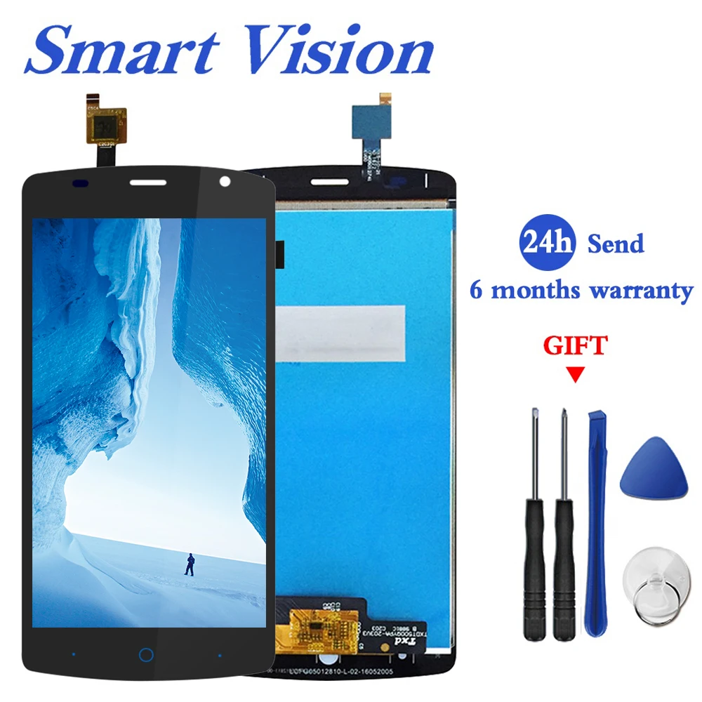 ЖК-дисплей + кодирующий преобразователь сенсорного экрана в сборе с рамкой для ZTE