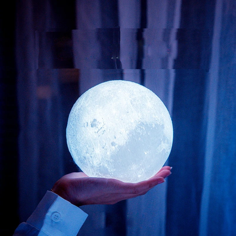 Романтический 3D печать Луны лампа лунный лампы Ночные светильники творческий