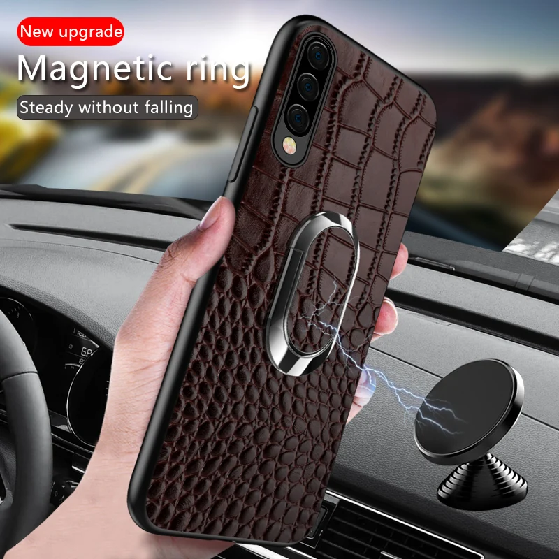 Real leather Case For Samsung Galaxy a50 S10 S7 S8 Plus Luxury Magnetic Kickstand Fitted back cover A71 A70 SM-A505F | Мобильные
