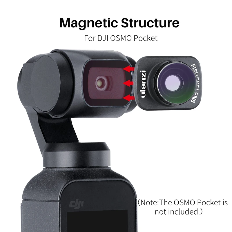 Ulanzi OP 8 магнитная линза рыбий глаз для DJI Osmo Карманная камера широкоугольные