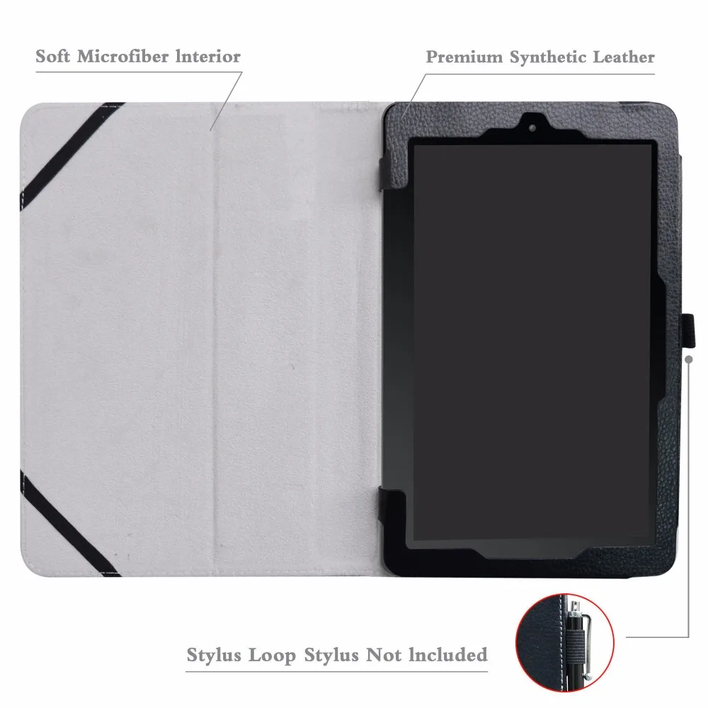 Folio Stand Кастер из искусственной кожи смарт-чехол для 10," RCA 10 Viking Pro Tablet