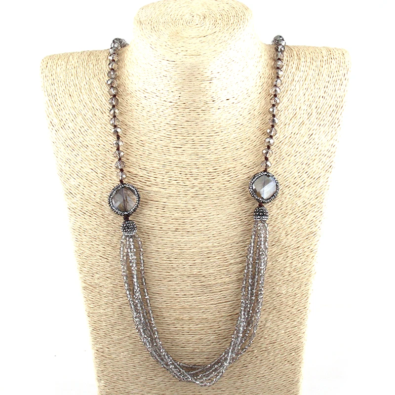 Модные украшения MOODPC в стиле бохо из стекла украшенные кристаллами многослойные