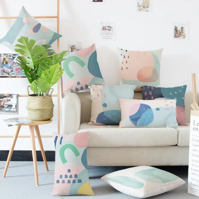 Современный минималистичный чехол для подушки с Северными мотивами ручная