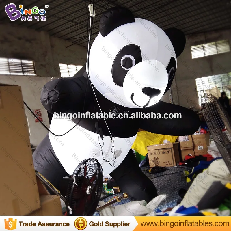 Customized decorative 3 meters giant inflatable panda promotional blow up hanging replicas for display toys |