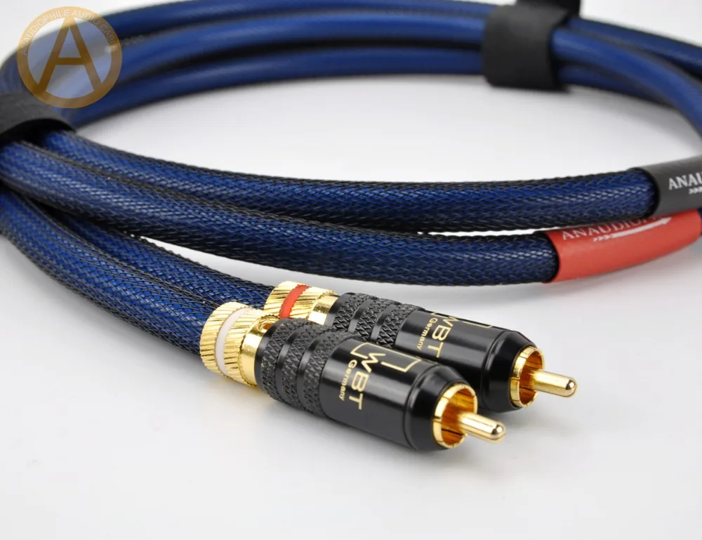 

ANAUDIOPHILE HiFi SQ88 G5 RCA Audio Cable Silver Plated Male To Male RCA Interconnect Audio Cable Preamp Amplifier