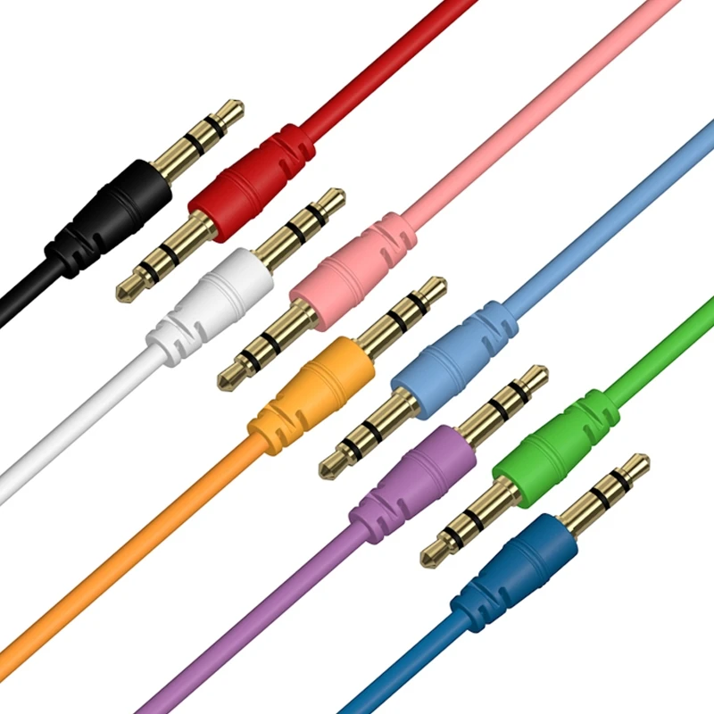 300pcs 3.5mm Auxiliary Cable Audio Male To Aux color bulk wholesale price Speaker Line cord Promotion cheap | Электроника