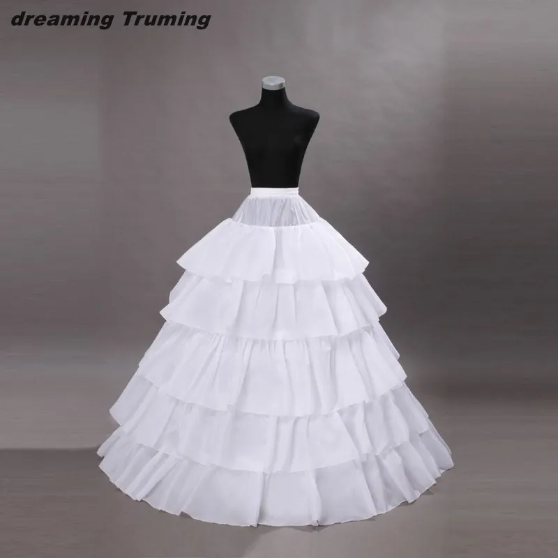 4 обручи 5 слоев Бальные платья Нижняя юбка женская белая черная пышная оборки