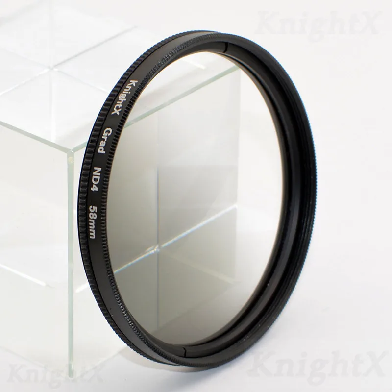 Grad ND4 KnightX 24 цветной фильтр UV ND Star для sony nikon canon sony a6000 круговой Градуированный фото eos Объектив 70d eos 49 52 55 58 67 77 - Цвет: Grad ND4