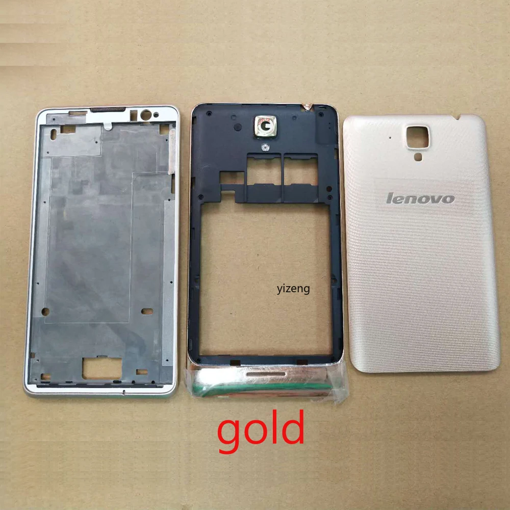 Корпус для lenovo S898t S898 S8 передняя рамка средняя рамка Батарейная дверь задняя крышка с кнопками громкости питания+ объектив камеры