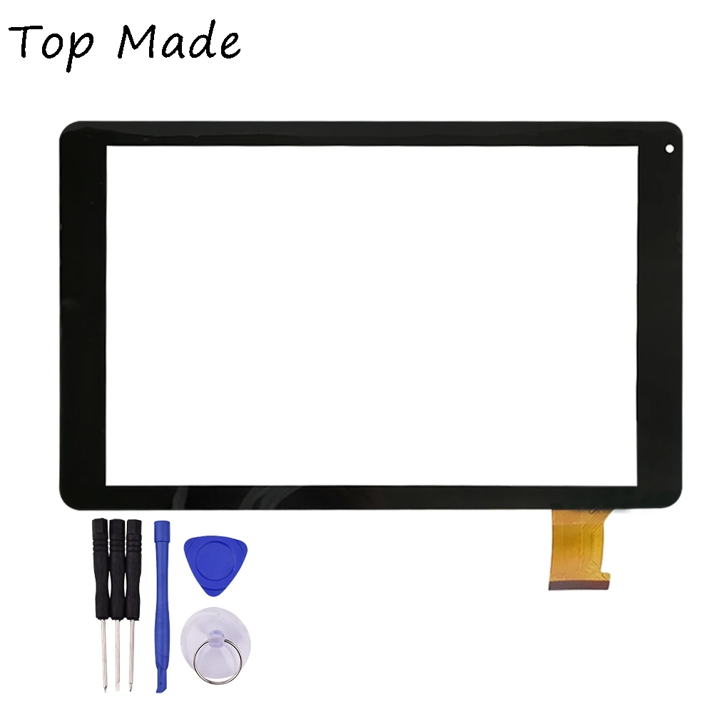 Черный 10,1 дюймов для texet tm-1067 FK 10023 V2.0 планшетный ПК сенсорный экран панель дигитайзер сенсор Ремонт Запасные части - Цвет: Черный