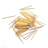 spring test probe convenient and durable brass metal spring probe 100 pcs test probe cover length 12mm needle spring p038 f