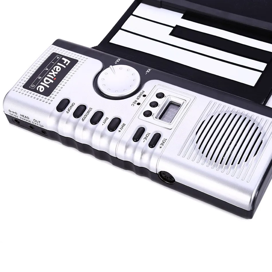 Новая портативная Гибкая 61 клавиша силиконовая MIDI цифровая мягкая клавиатура пианино Гибкая электронная рулонное пианино