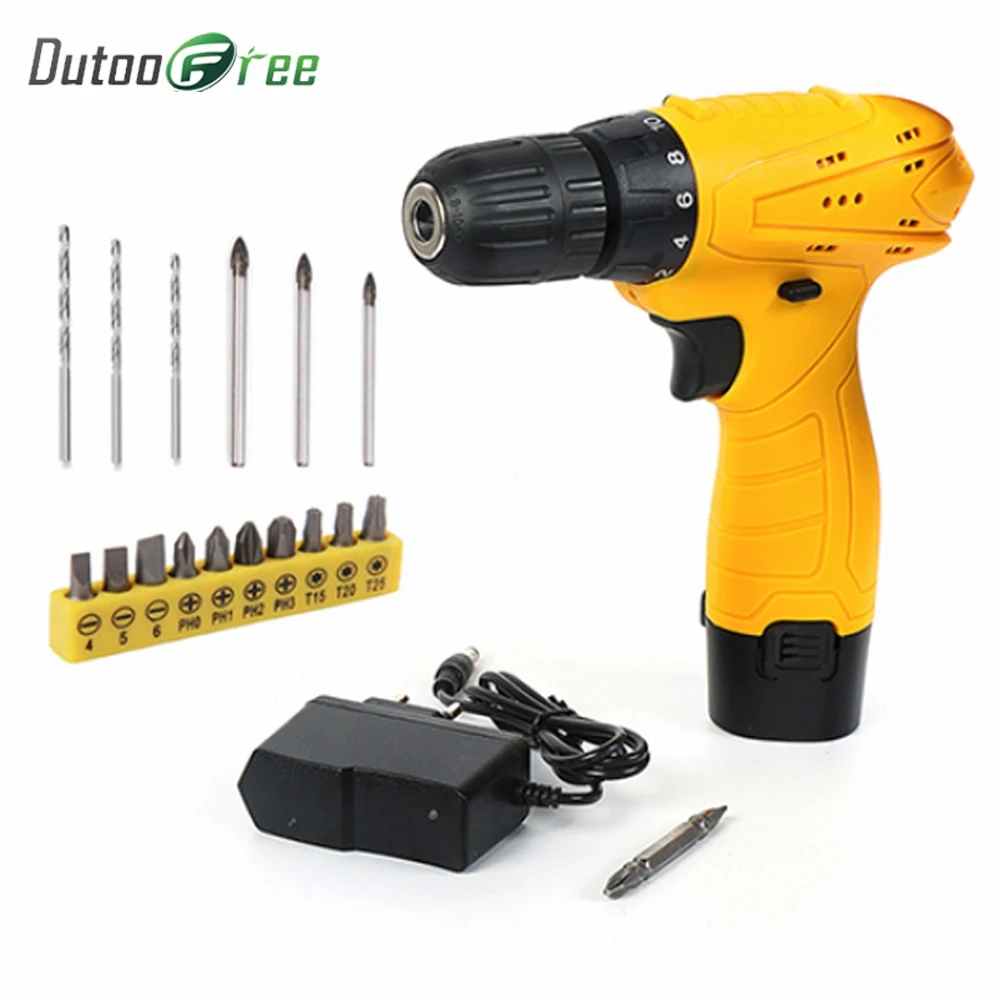 12 В электрическая ручная дрель многофункциональная бытовая Беспроводная