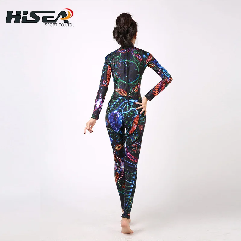 Гидрокостюм Женский 3 мм неопрен XS S M L XL XXL с принтом звездного неба длинным