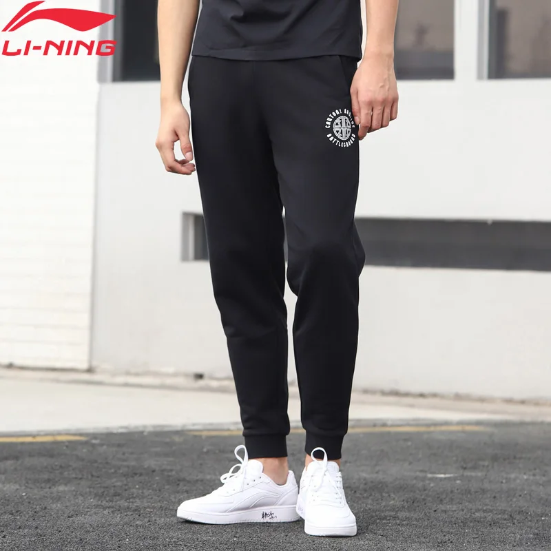 (Клиренс) Li Ning мужские спортивные штаны с подкладкой из 88% хлопка и 12% полиэстера