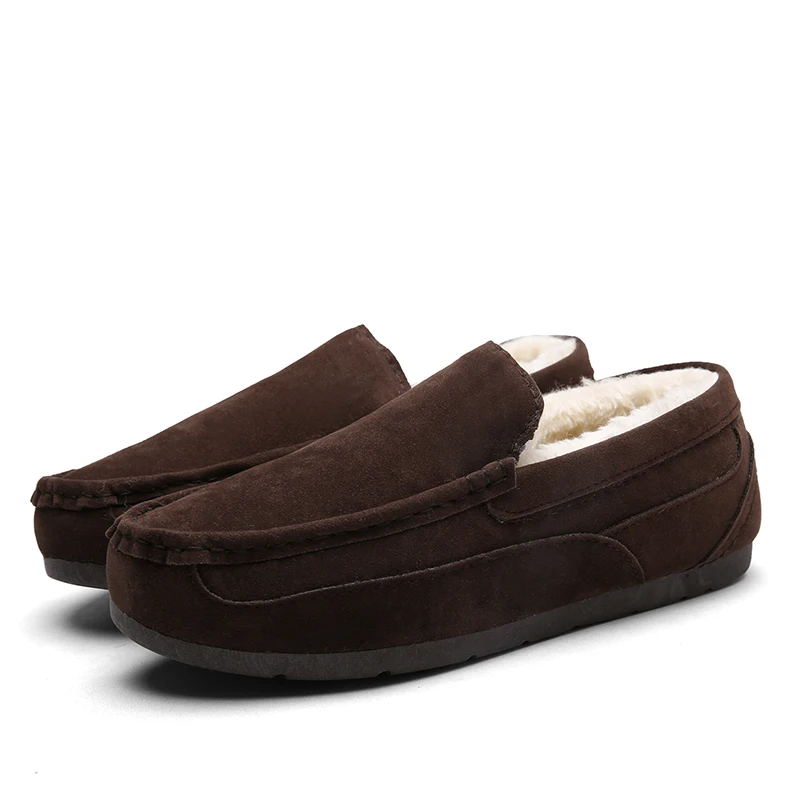 9901brown POLALI/Новинка; мужские тапочки; хлопковые теплые зимние домашние тапочки; обувь с хлопчатобумажными стельками; ; зимние ботинки - Цвет: 9901brown