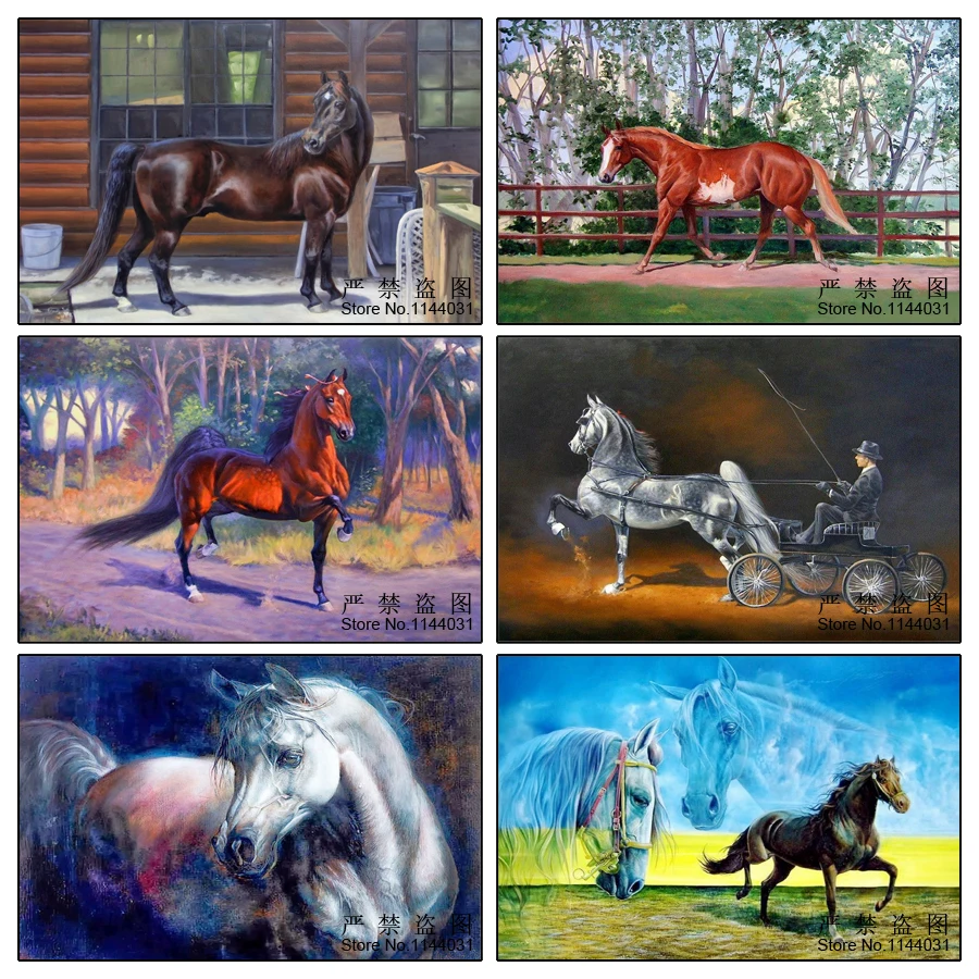 5d &quotсделай сам&quot бриллиантовая вышивка 3D Алмазная живопись изображения лошадей