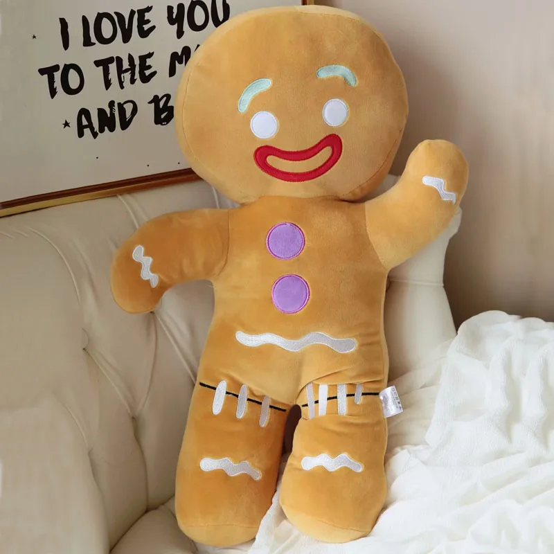50cm Плюшевая Рождественская игрушка имбирь детская Успокаивающая кукла гигантская Подушка креативное праздничное украшение для дома игрушки для детей печенье - Цвет: 50cm
