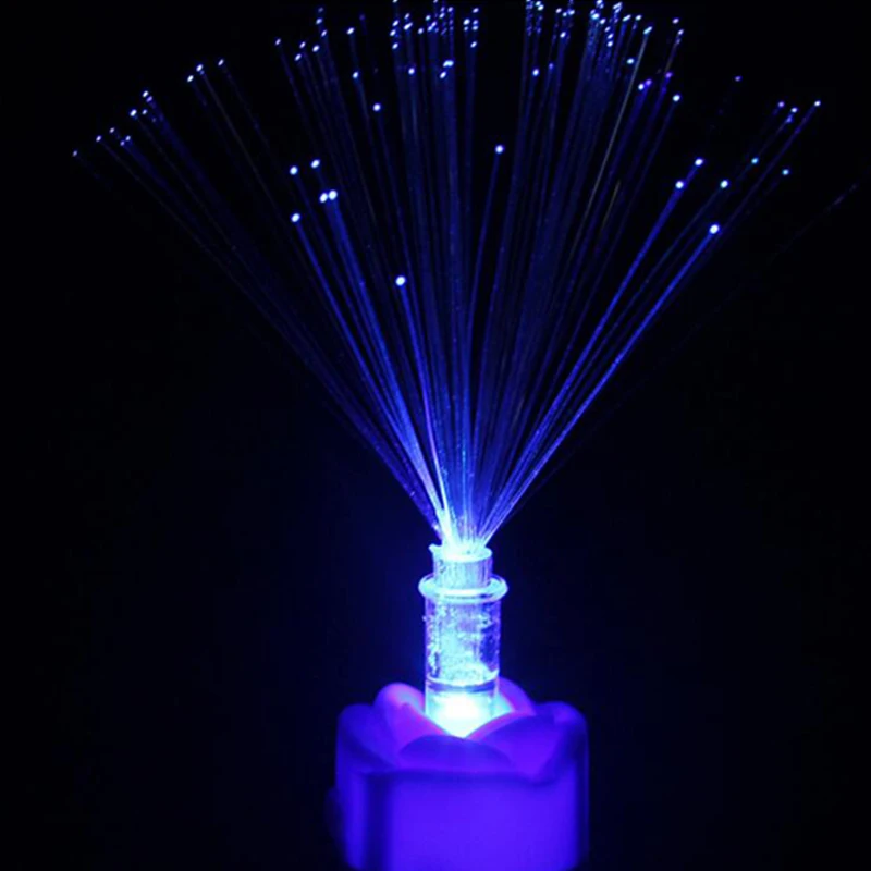 LED Optic Fiber Lights Lamp For Living Room Night Decoration Children Kids Holiday Wedding Gift Lamp Battery Powered Nightlight