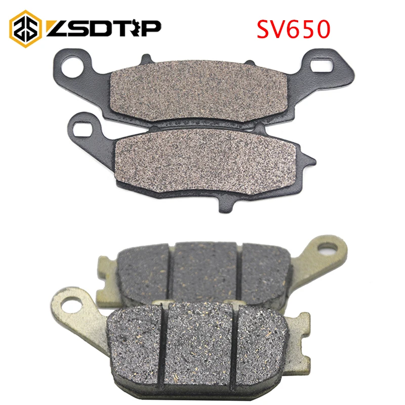 

ZSDTRP SV650 Motorcycle Brake Pads Set Disc Front and Rear Brake Pads Semi-Metal Racing for Suzuki SV650 Motocross Brake Pad Set