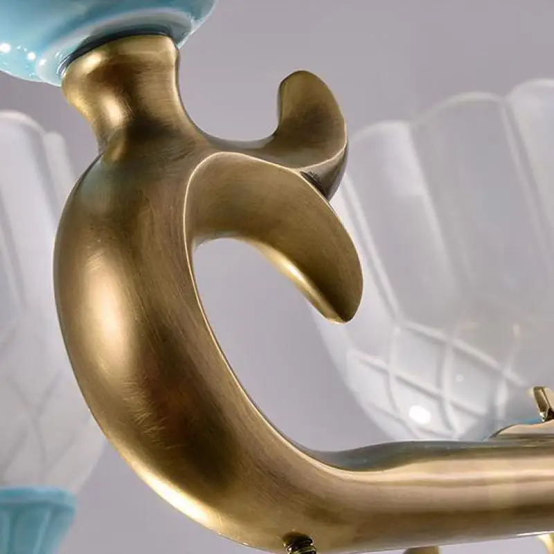 Люстра медная Хрустальная в стиле американских ретро средиземноморских люстр