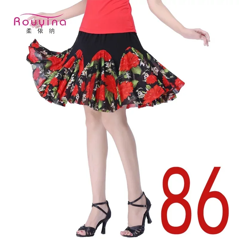 Женская юбка-пачка средней длины с цветочным принтом летняя эластичная