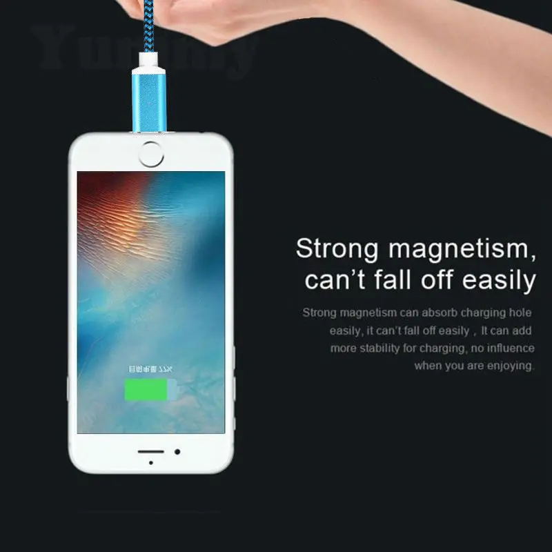 1M 2M 3M Magnetic Micro USB/Type C /IOS Charging Charger Data Cable For iPhone X 5s SE 6 6S 7 8 Plus SamsungS6 S7 S8 S9 | Мобильные