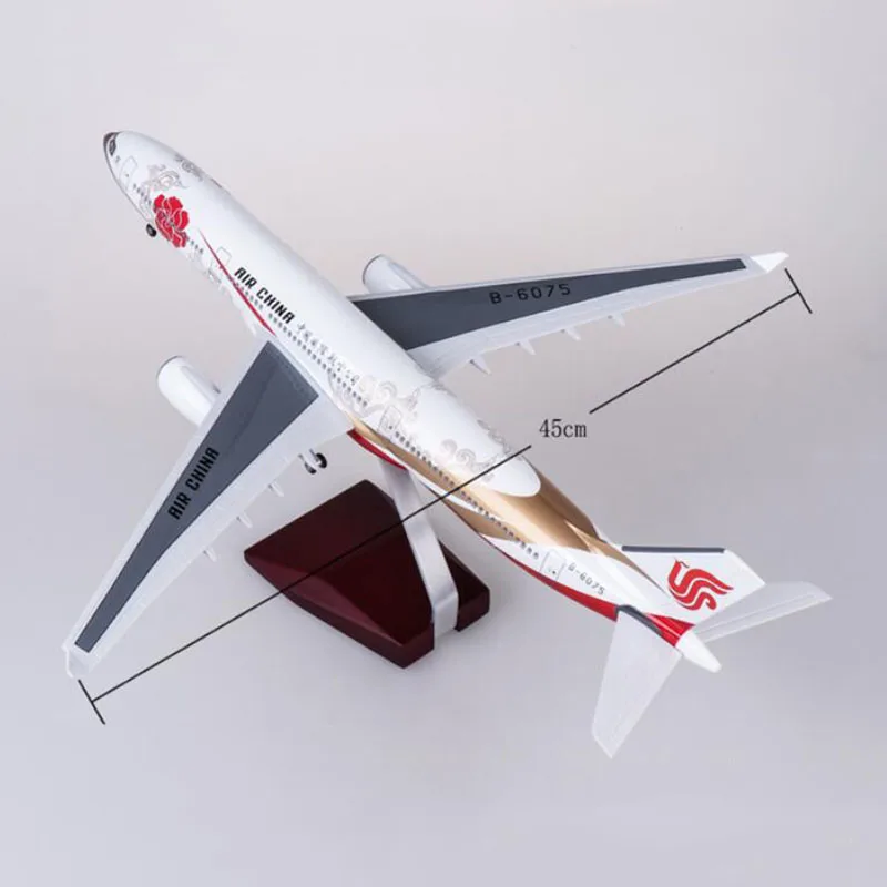 47 см 1:135 масштаб Airbus A330 модель AIR China Airlines Airway W база фары колеса Смола самолет коллекционная игрушка Коллекция