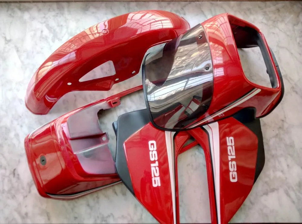 GS125 обтекатели боковые Чехлы юбки спидометр мотоциклетная передняя фара крыло