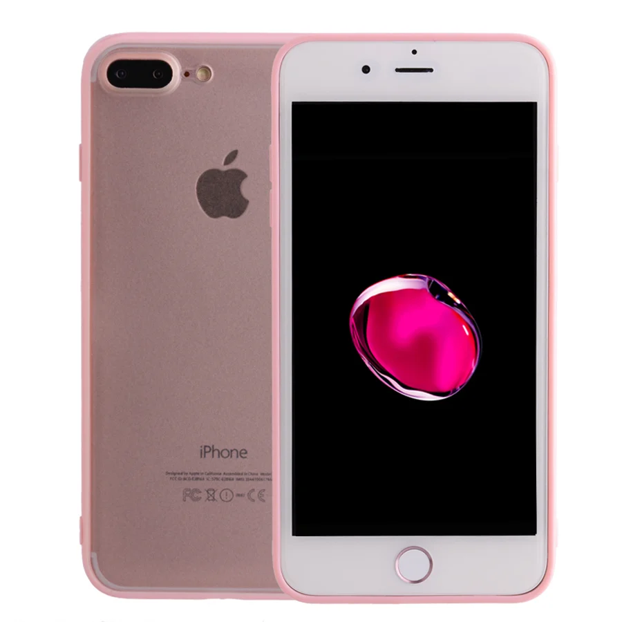 Pink IQD чехол-бампер для Apple iPhone 8 7 plus, защитный чехол, устойчивый к царапинам, ТПУ карамельного цвета, изысканный чехол для телефона s 6 6s Plus - Цвет: Pink