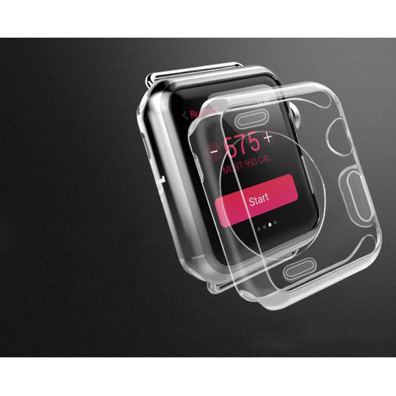 Для Apple Watch 38 мм 42 серия 2 чехол ультра тонкий защитный чехлы удары для кожи с